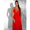 Červené elegantní dlouhé šaty FAIRYTALE