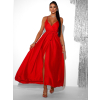 Červené elegantní dlouhé šaty FAIRYTALE