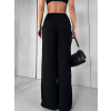 Černé elegantní kalhoty CORAL s rozšířenými nohavicemi