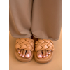 Hnědé zapletené pantofle BOUND