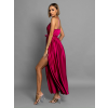 Malinové elegantní dlouhé šaty FAIRYTALE