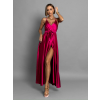 Malinové elegantní dlouhé šaty FAIRYTALE