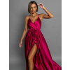 Malinové elegantní dlouhé šaty FAIRYTALE