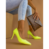 Neonově žluté boty na podpatku SHELLY