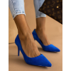 Královsky modré boty na podpatku SHELLY