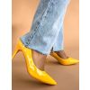 Žluté hladké boty na podpatku MELODY