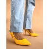 Žluté hladké boty na podpatku MELODY