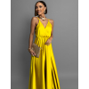 Žluté dlouhé lesklé šaty PERFECTLY