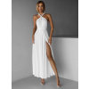 Bílé elegantní šaty KATIE s vázáním