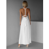 Bílé elegantní šaty KATIE s vázáním