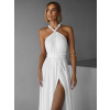 Bílé elegantní šaty KATIE s vázáním
