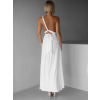 Bílé elegantní šaty KATIE s vázáním