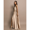 Zlaté dlouhé lesklé šaty PERFECTLY