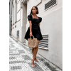Černé kratší šaty GROW s průstřihy