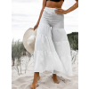 Bílé kalhoty CLAUDIA s rozšířenými nohavicemi