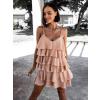 Béžové volánkové šaty SALSA