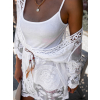 Bílé krajkové šaty/přehoz PERU s vázáním