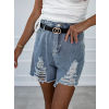 Modré denim kraťasy TESSA s páskem