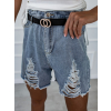 Modré denim kraťasy TESSA s páskem