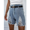Modré denim kraťasy TESSA s páskem