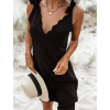 Černé kratší šaty ROBBIE s vázáním na ramenou