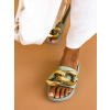 Zelené pantofle FEAR se zlatým zdobením