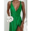Zelené elegantní šaty KATIE s vázáním
