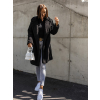 Černý delší kabát SPENCE