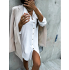 Bílé košilové šaty LENNA s kapsičkou