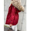 Bordó parka MORGAN s kožíškem