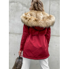 Bordó parka MORGAN s kožíškem