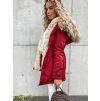 Bordó parka MORGAN s kožíškem