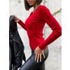 Červený svetřík MILDRED s dlouhým rukávem