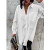 Bílá oversize košile WANT s kapsičkou