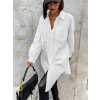 Bílá oversize košile WANT s kapsičkou