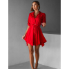 Červené lehké šaty FOGGY s knoflíky