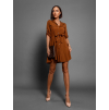Hnědé lehké šaty FOGGY s knoflíky