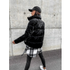 Černá lesklá prošívaná bunda HISS