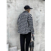 Černý vzorovaný kabátek KEY na knoflíky