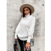 Bílý pletený svetr STAR s rolákem