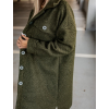 Khaki oversize kabát RESULT na knoflíky
