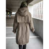 Khaki parka BELLA s kapucí a stahováním v pase