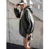 Khaki oversize mikina MOONY s kapucí