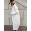 Bílý dlouhý cardigan TINKY otevřeného střihu
