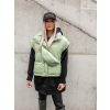 Světle zelená kratší vesta KALLY s ledvinkou