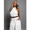 Bílý dlouhý elegantní overal NYX s páskem