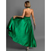 Zelené dlouhé elegantní lesklé šaty TARRISA s rozparkem
