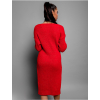 Červené pletené šaty MINGLE s rozparkem