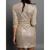 Zlaté flitrové šaty ROSLIE s rozparkem
