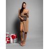 Béžové pletené šaty MINGLE s rozparkem